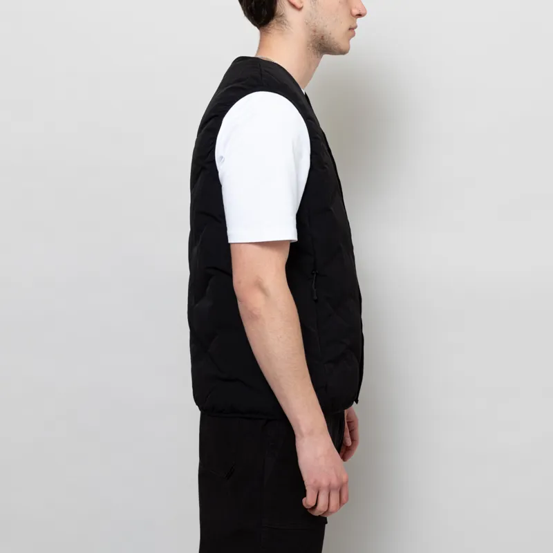 Purple Mountain Observatory Waves Quilted Vest Black-4