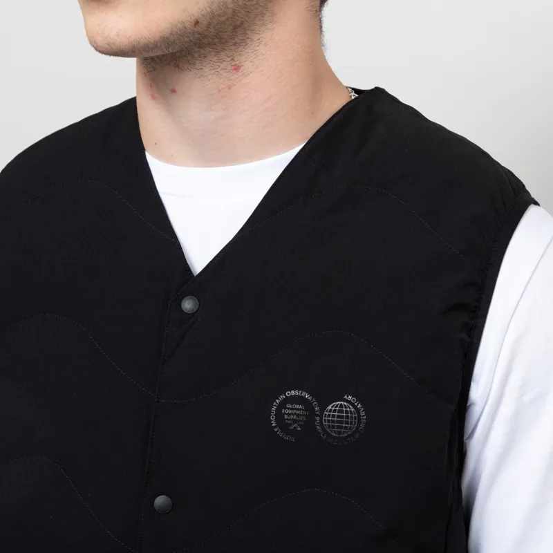 Purple Mountain Observatory Waves Quilted Vest Black-5