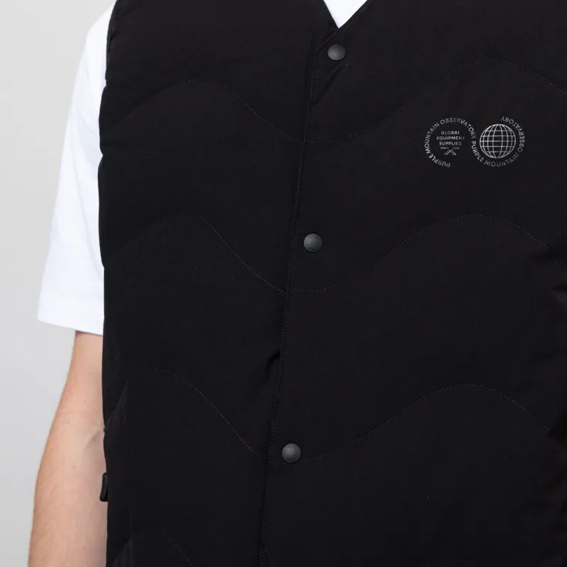 Purple Mountain Observatory Waves Quilted Vest Black-7