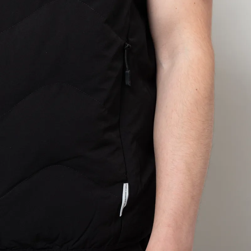 Purple Mountain Observatory Waves Quilted Vest Black-10