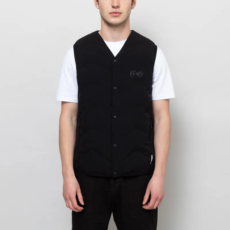 VICTIM QUILTED BIG VEST BLACK M Black Diamond Quilted Vest from MV