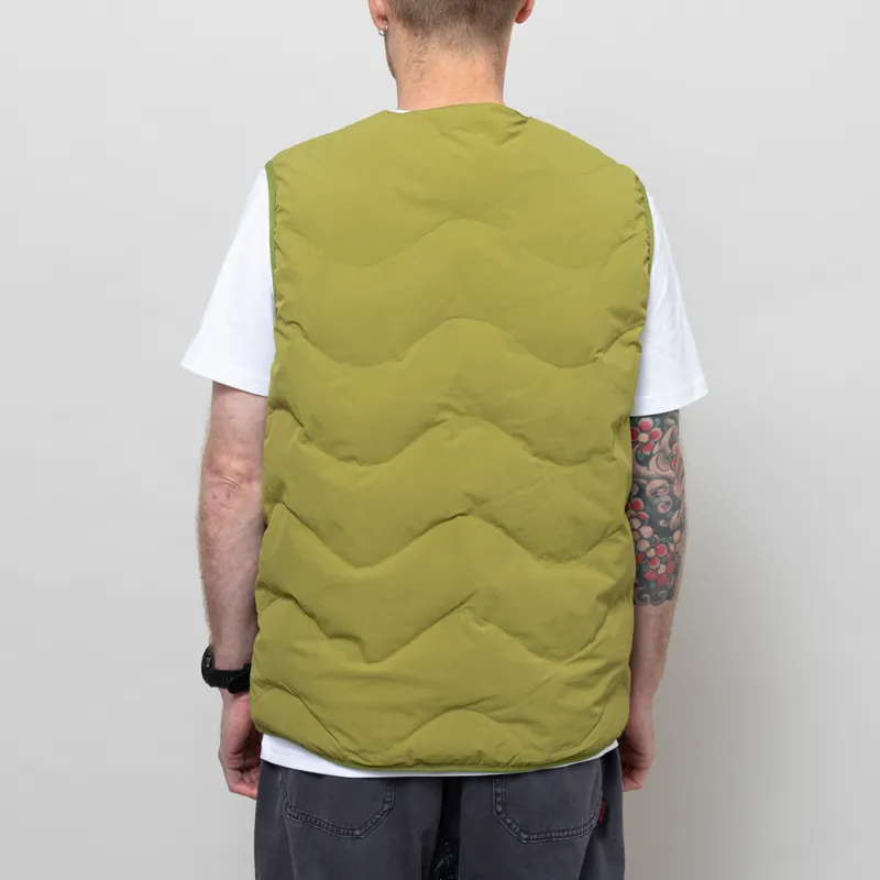 Purple Mountain Observatory Waves Quilted Vest Olive-3