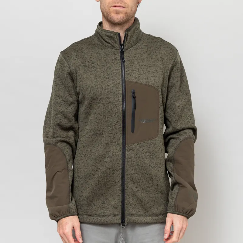 Purple Mountain Observatory Solo Fleck Fleece Dark Olive