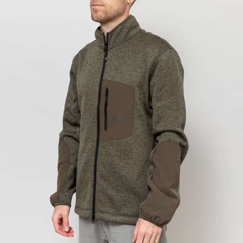 Purple Mountain Observatory Mens Solo Fleck Fleece Dark Olive