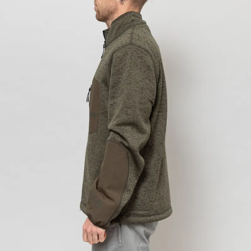 Purple Mountain Observatory Solo Fleck Fleece Dark Olive-2