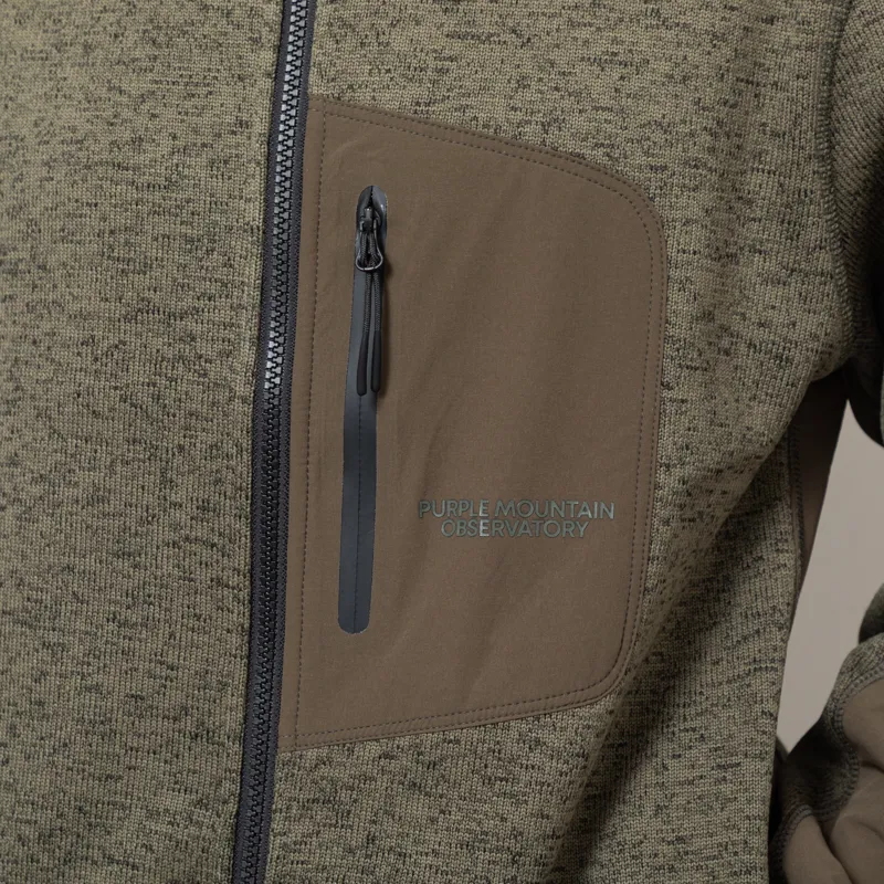 Purple Mountain Observatory Solo Fleck Fleece Dark Olive-6