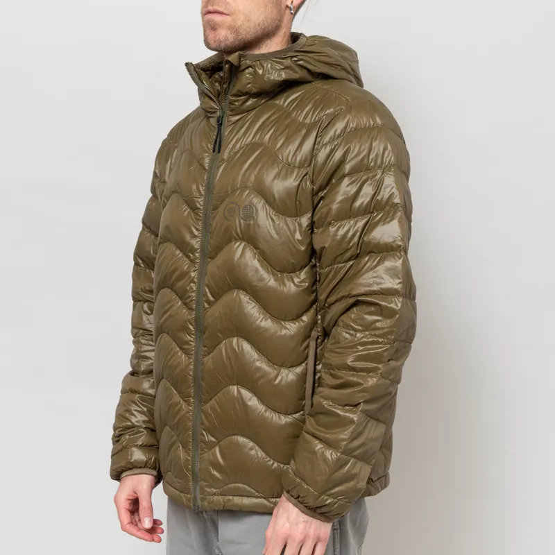 Purple Mountain Observatory Waves Hooded Puffer Dark Olive-1
