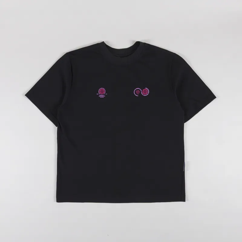 Purple Mountain Observatory Globe Logo T Shirt Black-1