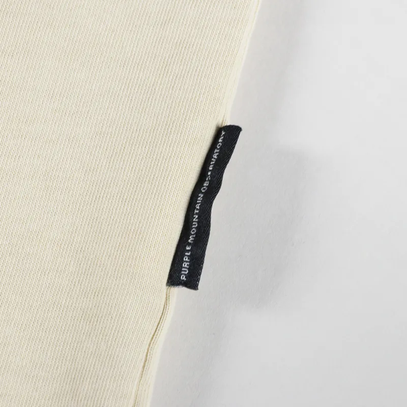 Purple Mountain Observatory Globe Logo T Shirt Cream-7