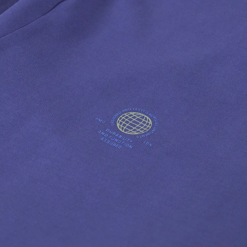 Purple Mountain Observatory Globe Logo T Shirt Indigo-5