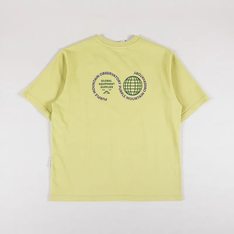 Purple Mountain Observatory Globe Logo T Shirt Sand
