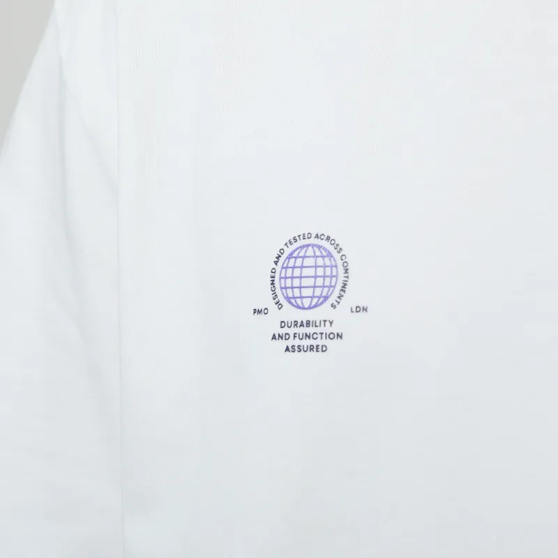 Purple Mountain Observatory Globe Logo T Shirt White Purple-5