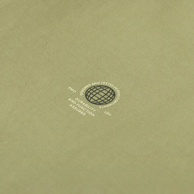 Purple Mountain Observatory Globe Logo Long Sleeve T Shirt Sage-6