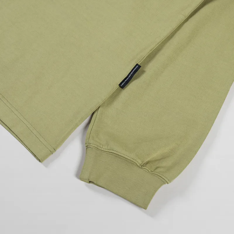 Purple Mountain Observatory Globe Logo Long Sleeve T Shirt Sage-2