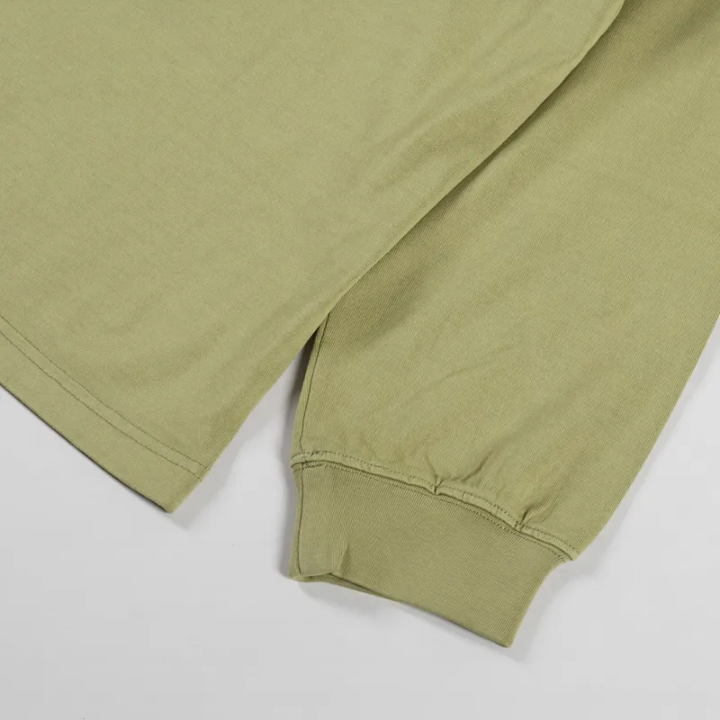 Purple Mountain Observatory Globe Logo Long Sleeve T Shirt Sage-7