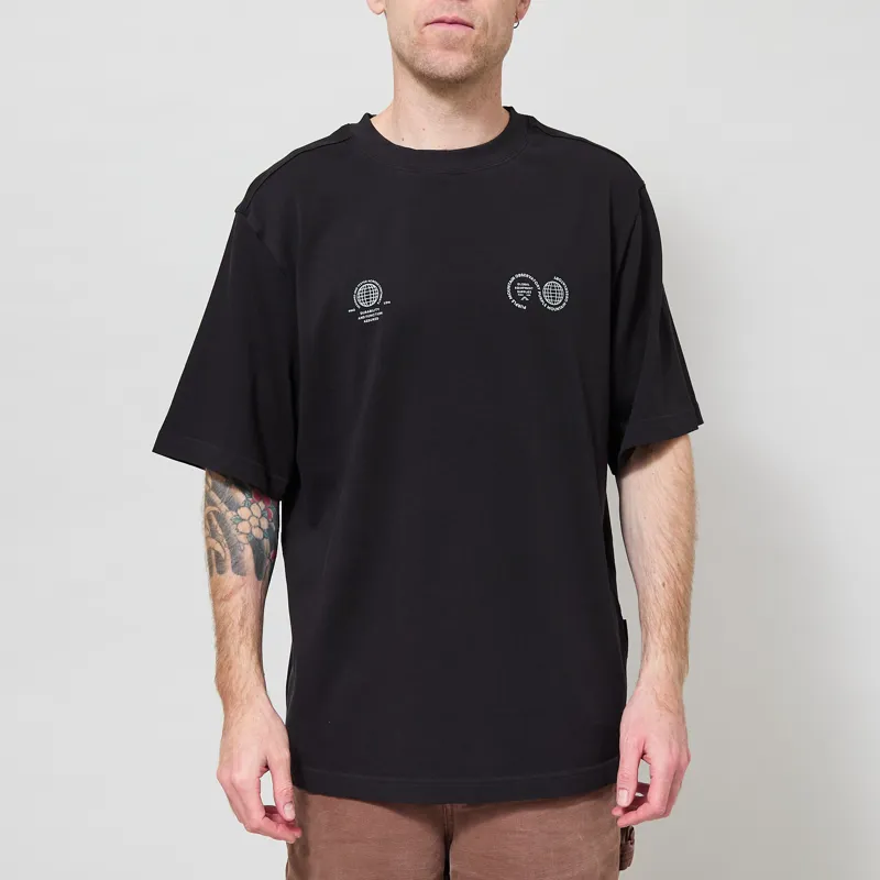 Purple Mountain Observatory Globe T Shirt Black-2