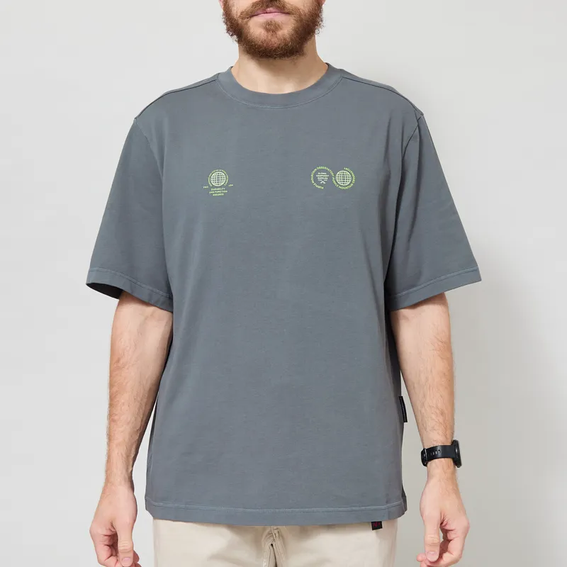 Purple Mountain Observatory Globe T Shirt Storm Grey-2