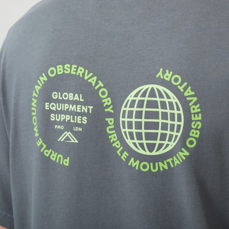 Purple Mountain Observatory Globe T Shirt Storm Grey-4