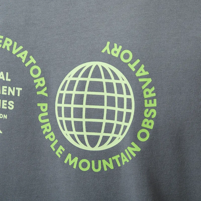Purple Mountain Observatory Globe T Shirt Storm Grey-5