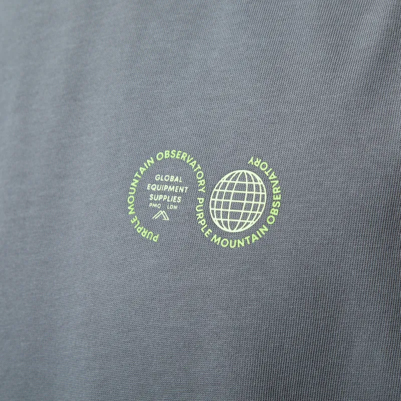 Purple Mountain Observatory Globe T Shirt Storm Grey-6