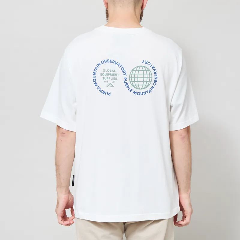 Purple Mountain Observatory Globe T Shirt White