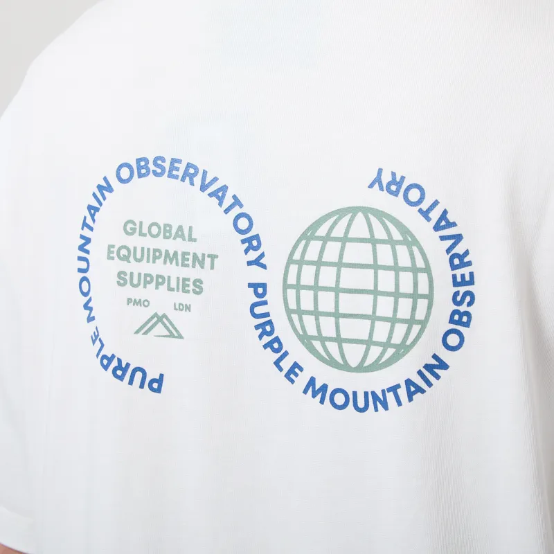 Purple Mountain Observatory Globe T Shirt White-4