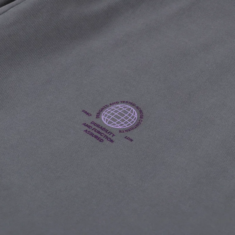 Purple Mountain Observatory Globe Logo T Shirt Grey-5