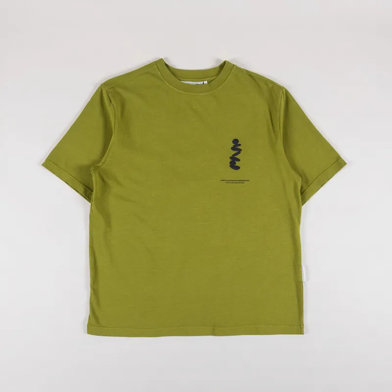 Purple Mountain Observatory Boulders T Shirt Olive-1
