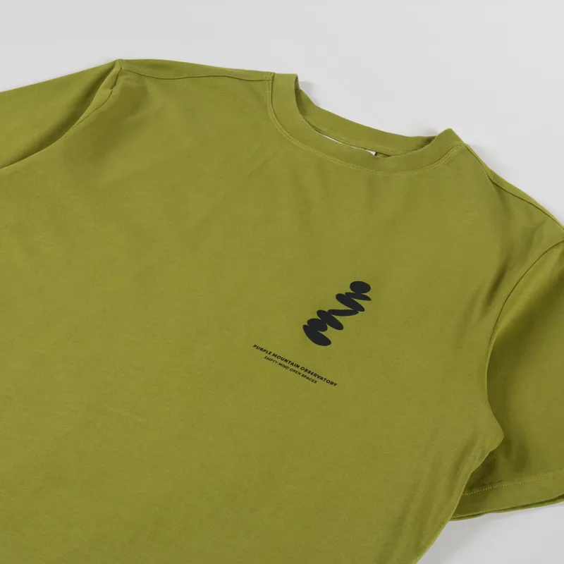 Purple Mountain Observatory Boulders T Shirt Olive-3