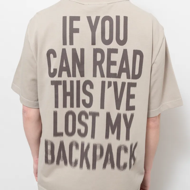 Purple Mountain Observatory Lost My Backpack T Shirt Concrete-6