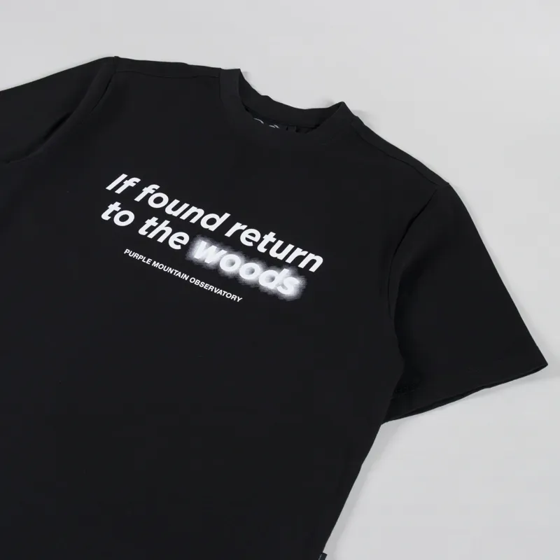 Purple Mountain Observatory Return To The Woods T Shirt Black-1