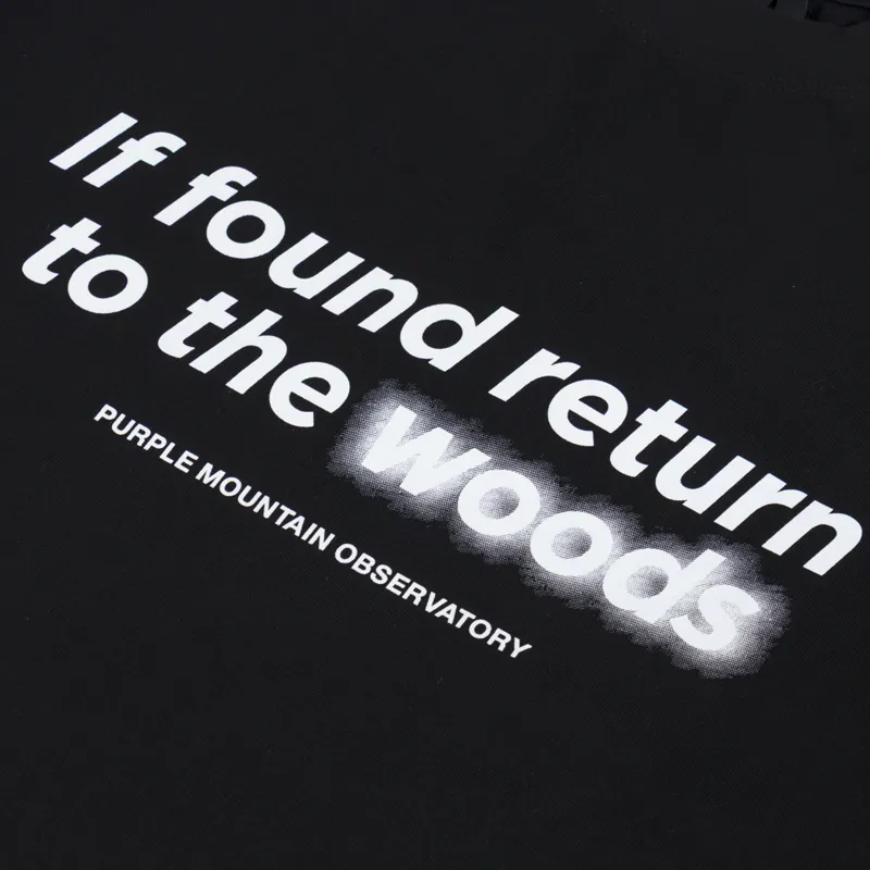 Purple Mountain Observatory Return To The Woods T Shirt Black-2