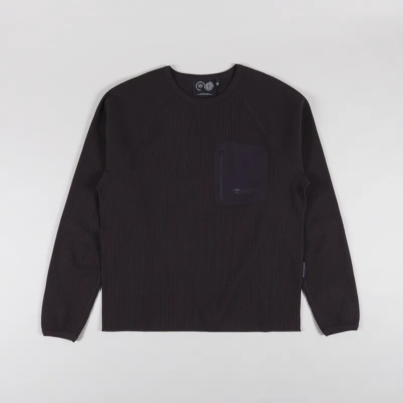 Purple Mountain Observatory Waffle Long Sleeve Jersey Chocolate