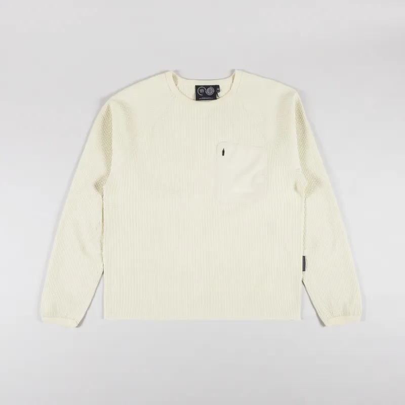 Purple Mountain Observatory Waffle Long Sleeve Cream