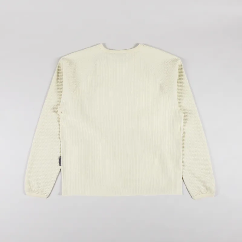Purple Mountain Observatory Waffle Long Sleeve Cream-1