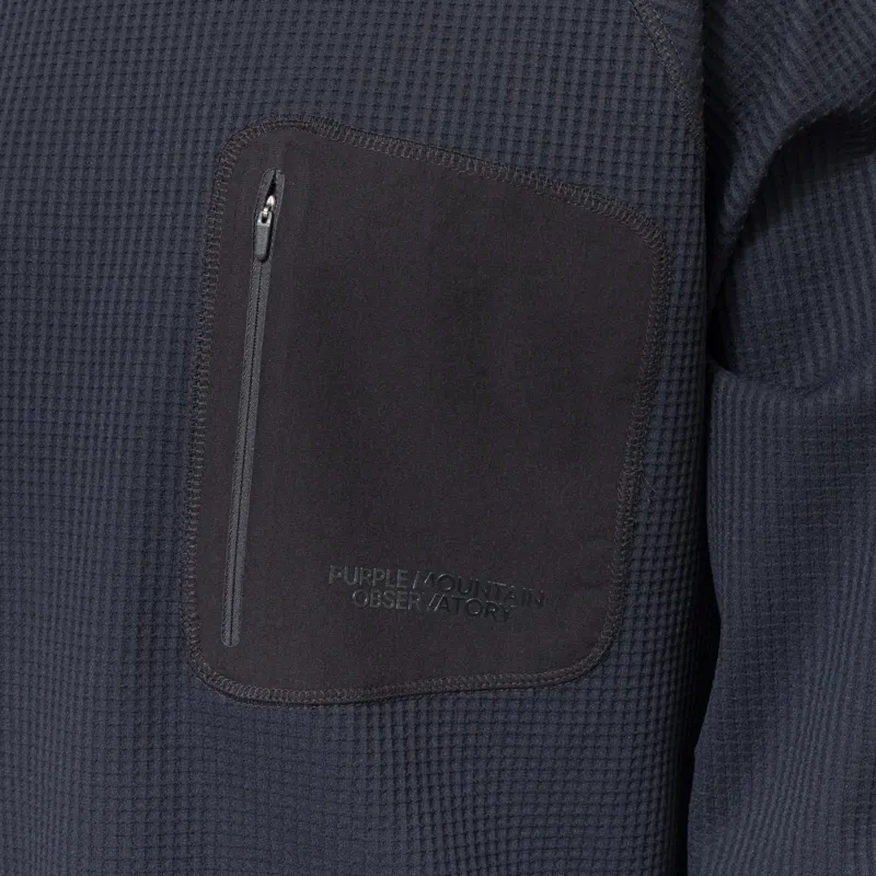 Purple Mountain Observatory Waffle Long Sleeve Black-6