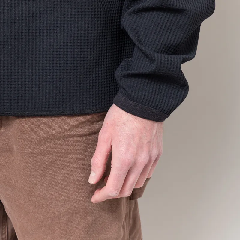 Purple Mountain Observatory Waffle Long Sleeve Black-8