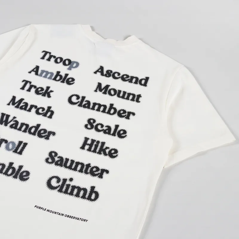 Purple Mountain Observatory Ascend T Shirt Star White-2