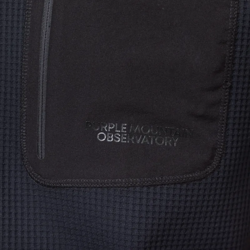 Purple Mountain Observatory Waffle Short Sleeve Crew Black-7