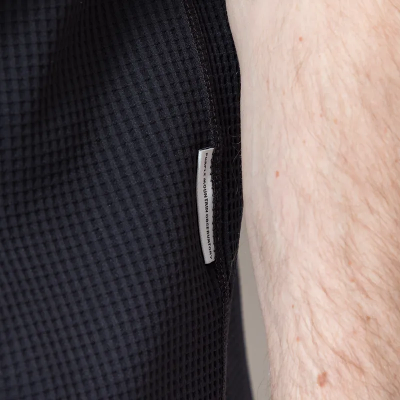 Purple Mountain Observatory Waffle Short Sleeve Crew Black-8