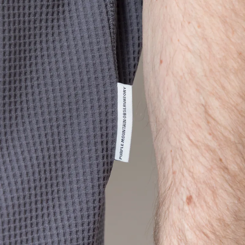 Purple Mountain Observatory Waffle Short Sleeve Crew Charcoal-8