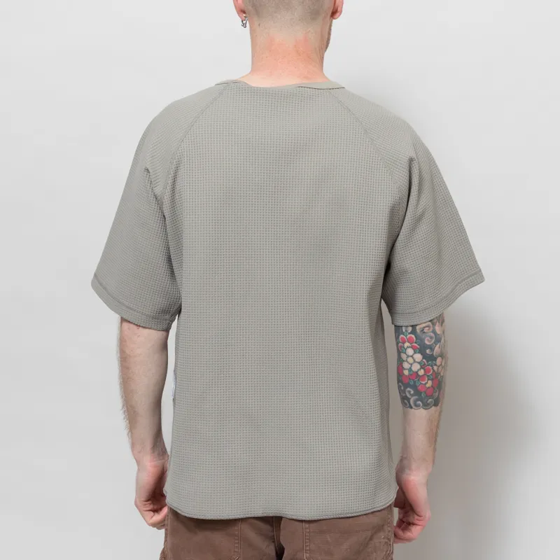 Purple Mountain Observatory Waffle Short Sleeve Crew Concrete-3