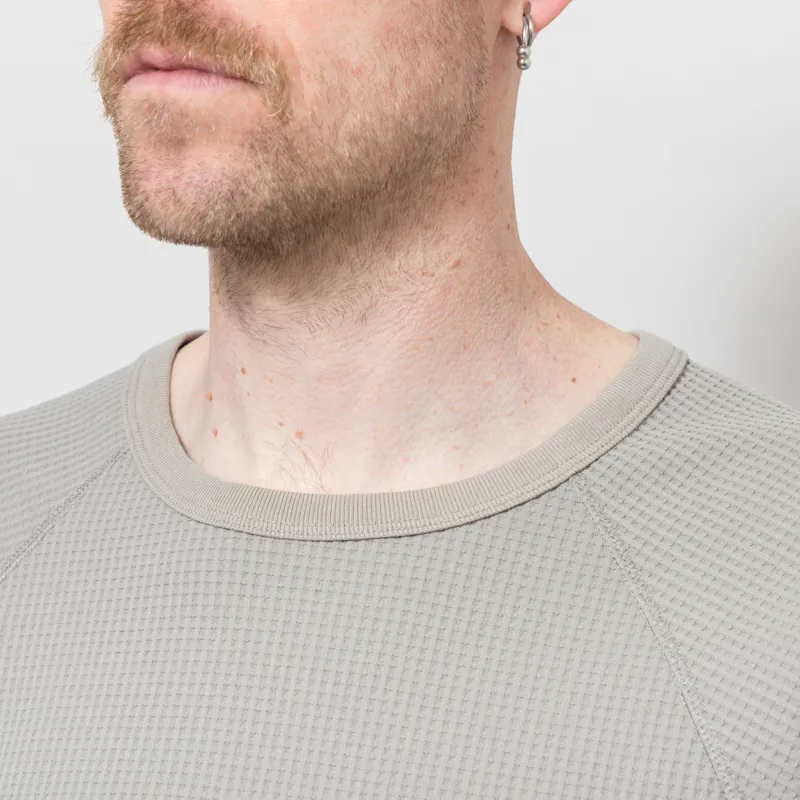 Purple Mountain Observatory Waffle Short Sleeve Crew Concrete-5