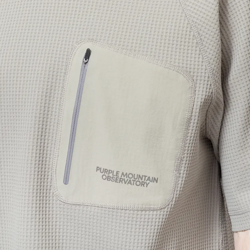 Purple Mountain Observatory Waffle Short Sleeve Crew Concrete-6