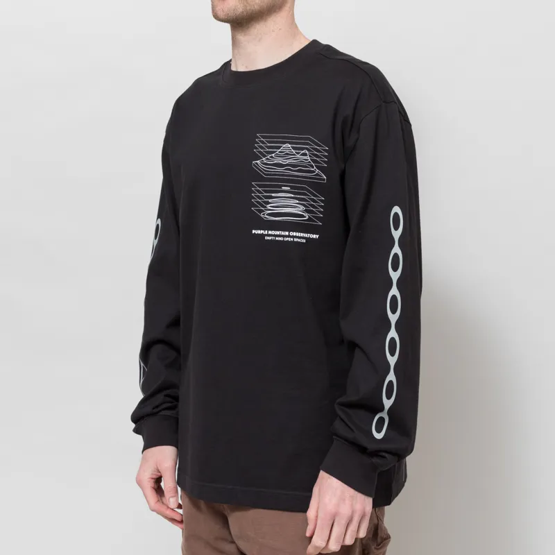 Purple Mountain Observatory Map Projections T Shirt Black-2