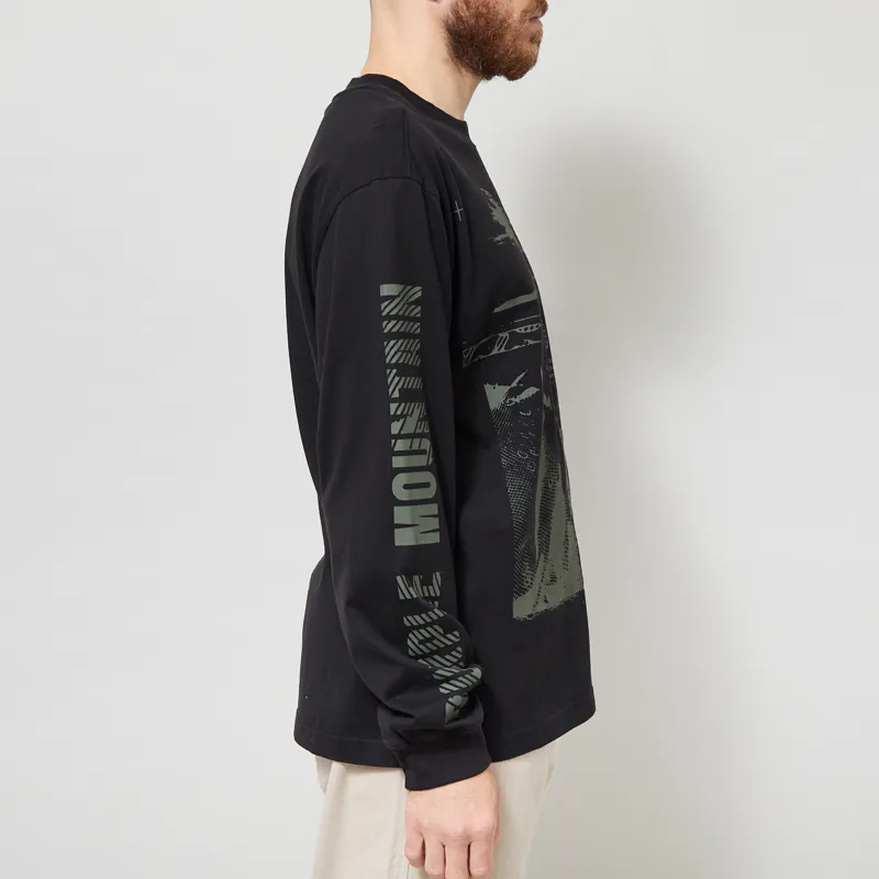 Purple Mountain Observatory Long Spaces Long Sleeve T Shirt Black-4