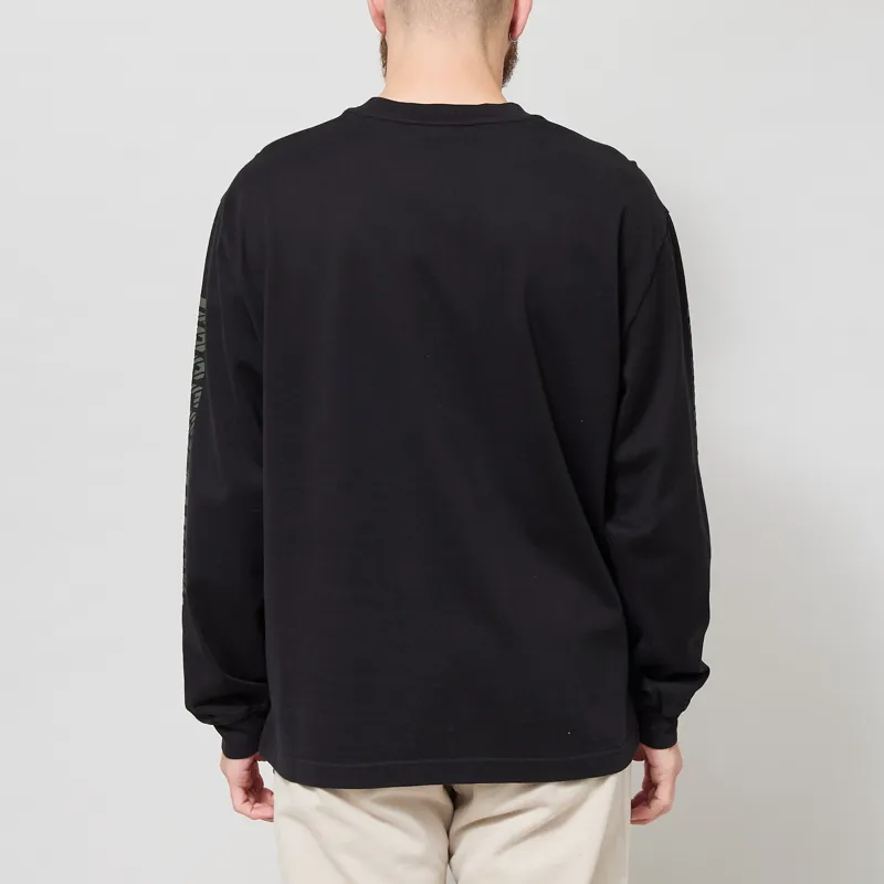 Purple Mountain Observatory Long Spaces Long Sleeve T Shirt Black-3