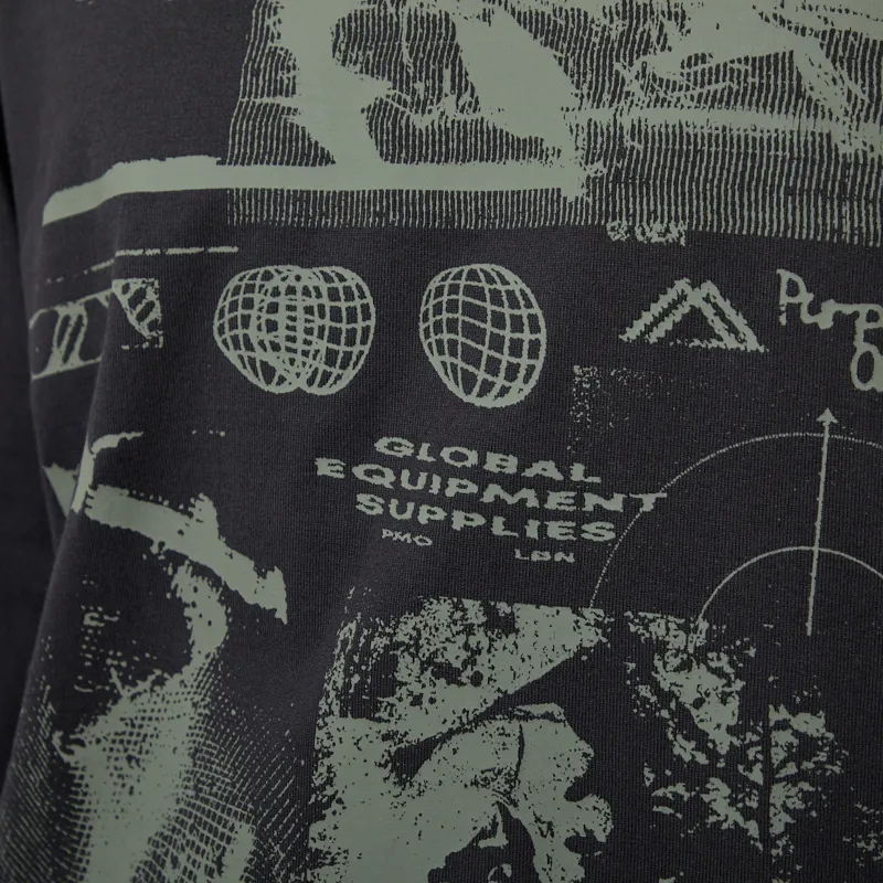 Purple Mountain Observatory Long Spaces Long Sleeve T Shirt Black-7