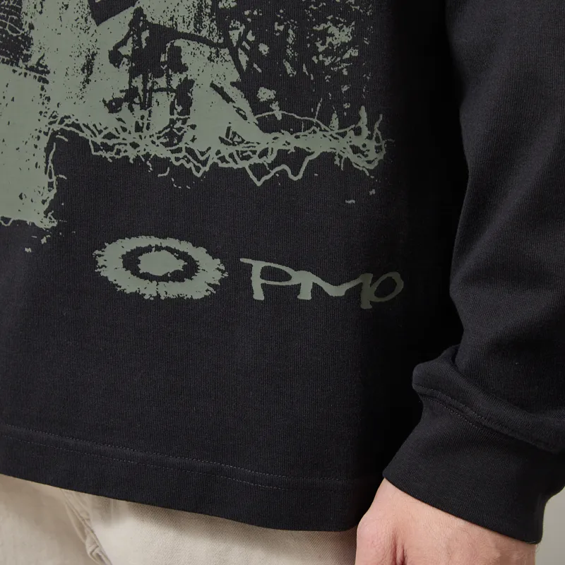 Purple Mountain Observatory Long Spaces Long Sleeve T Shirt Black-8