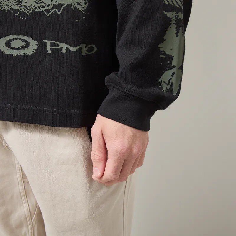 Purple Mountain Observatory Long Spaces Long Sleeve T Shirt Black-9
